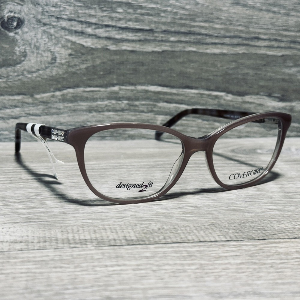 COVERGIRL CG0458 Eyeglass Frames Womens 55-16-140 Brown Tortoise Cat Eye